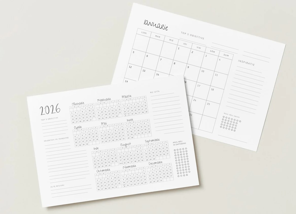 Calendar lunar 2026 PDF – 13 pagini