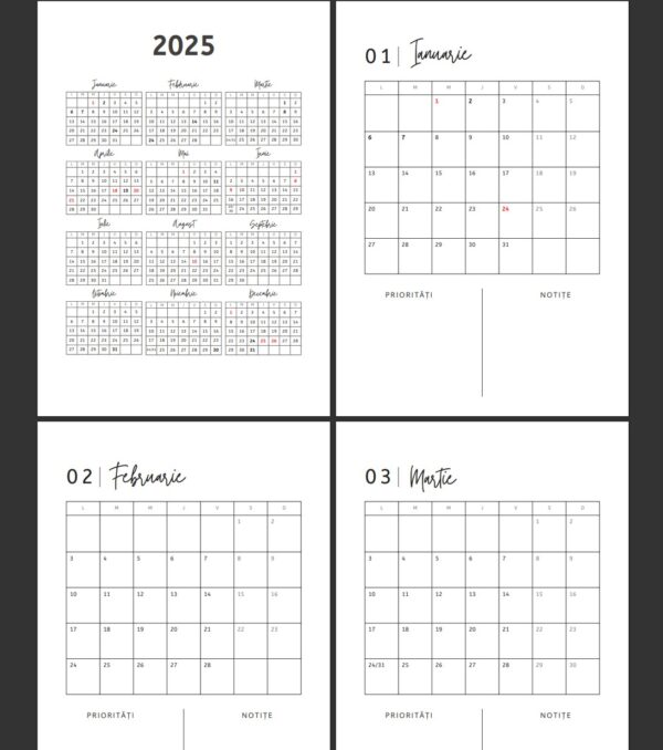Agendă 2025 - planner anual PDF - digital/de printat - Image 6