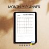 Minimalist monthly planner - printer friendly - șablon de planificare lunară