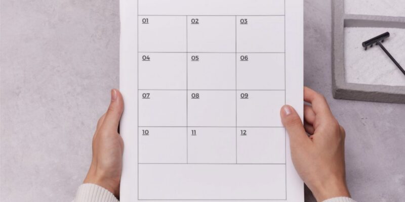 Minimalist yearly planner - printer friendly