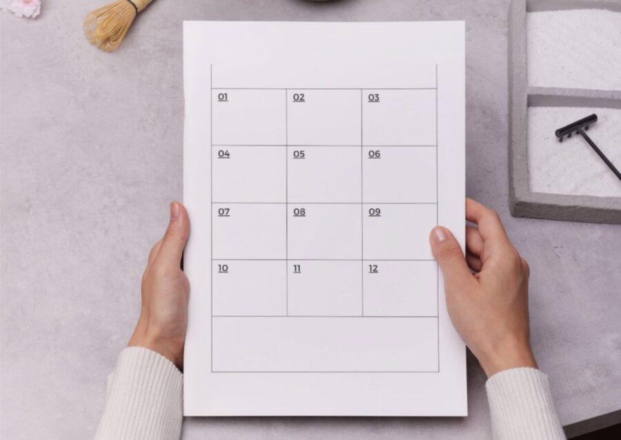 Minimalist yearly planner - printer friendly