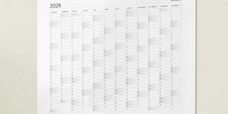 Calendar anual 2026 - PDF imprimabil