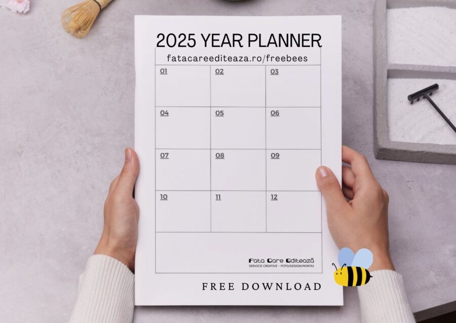 Minimalist yearly planner - printer friendly